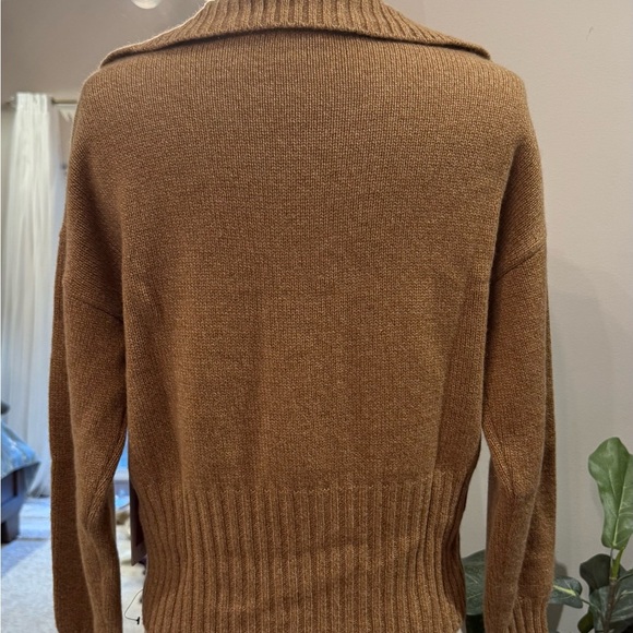 💋Reformation Beckie cashmere caramel tan light brown sweater size S - Picture 7 of 7